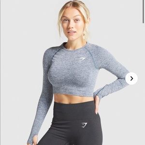 GYMSHARK VITAL SEAMLESS LONG SLEEVE CROP TOP